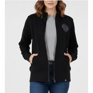 American Giant Women's Moto Full Zip Mock-Neck Sweater